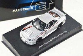 Silver 1:43 Scale Autoart Diecast Nissan Skyline GT-R R34 Model