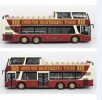 1:76 Scale Red England Open-top Sightseeing Double Deck Tour Bus