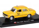 Yellow 1:43 Scale Diecast 1980 Fiat 125P Varsavia Taxi Toy