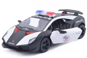 Police Kids 1:36 Diecast Lamborghini Sesto Elemento Toy