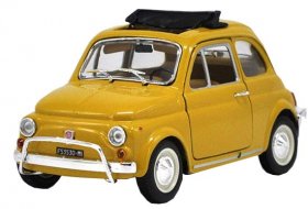 Yellow / Red 1:24 Scale Bburago Diecast Fiat 500L Model