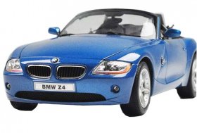 Blue / Gray 1:18 Scale Welly Diecast BMW Z4 Roadster Model