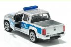 Mini Blue-Silver SIKU 1406 Die-Cast VW Police Pickup Truck Toy
