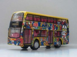 Yellow KMB Enviro 400 Ultraman Diecast Double Decker Bus Toy