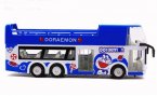 Blue 1:32 Scale Kids Doraemon Diecast Double Decker Bus Toy