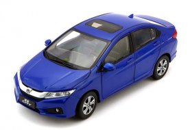 White / Blue 1:18 Scale Diecast 2015 Honda CITY Model