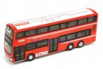 Red Kids Diecast KMB Volvo B9TL Wright Double Decker Bus Toy