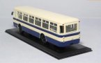 White-Blue 1:43 Scale Diecast Soviet Union LIAZ 677 Bus Model