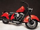 Red Large Scale Handmade Tinplate 1947 Indian Motorcycle Model