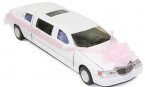 1:38 Scale White Wedding Theme Diecast Lincoln Limousine Toy