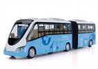 Kids Blue Earth Day Painting Diecast Articulated Trolley Bus Toy