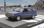 Blue 1:43 Scale Diecast Renault 11 Taxi Car Model