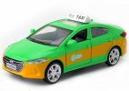 1:43 Scale Green Kids Diecast 2016 Hyundai Elantra Taxi Car Toy