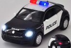 Black 1:29 Pull-Back Function Kids Police Diecast VW Beetle Toy