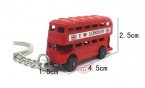 Red Mini Scale Key Chain London Double Decker Bus Toy