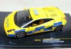 Yellow 1:43 IXO Diecast Lamborghini Gallardo Police Model