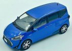 Blue 1:30 Scale Diecast 2016 Toyota Sienta MPV Hybrid Model
