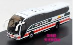 White Mini Scale Oxford Die-Cast Paul S Winson Tour Bus Model