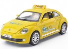 Kids 1:28 Scale Diecast VW New Beetle Taxi Toy