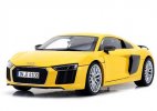 1:18 Scale Yellow / Gray Diecast Audi R8 V10 Plus Model