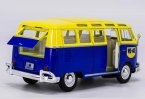 1:24 Scale Blue-Yellow Maisto Diecast VW T1 Bus Model