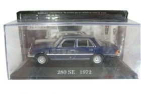 Blue 1:43 Scale IXO Diecast 1972 Mercedes-Benz 280 SE