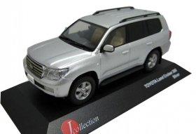 Silver 1:43 Scale J-collection Diecast Toyota Land Cruiser 200