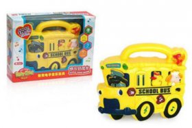 Kids Cartoon Design Yellow Educational School Bus Toy