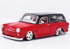 1:24 Scale Red Maisto Diecast 1967 VW 1600 Squareback Model
