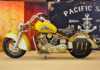Yellow Tinplate 1:5 Large Scale Vintage Indian Motorcycle Model