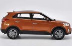 White / Orange 1:18 Scale Diecast Hyundai IX25 Model