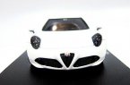 White 1:43 Scale SPARK Diecast Alfa Romeo 4C Model
