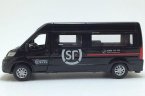 Black Kids S.F. Express Diecast Ford Transit Van Bus Toy