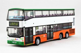 White 1:76 Scale NEOPLAN Hong Kong Double-Decker Bus Model