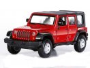 Red /Deep Blue 1:32 Bburago Diecast Jeep Wrangler Rubicon Model