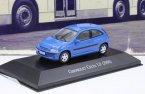 1:43 Scale Blue IXO Diecast 2000 Chevrolet Celta Model