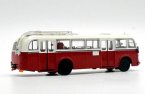 White-Red 1:64 Scale Diecast Skoda 706RO Bus Model