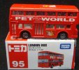 1:130 Scale TOMY NO.95 Red Die-cast Double Decker London Bus Toy