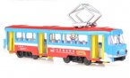 Kids Pull-Back Function Red-Blue NO.108 Diecast City Tram Toy