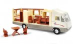 Kids Yellow / White Simulation Motor Home Bus Toy