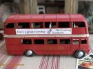 NO.76 Red Tinplate Retro Style London Double Decker Bus Model
