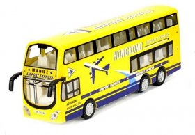 Yellow Hong Kong Airport Express Diecast Double Decker Bus Toy