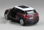 Kids 1:36 Red / Brown Welly Diecast Mini Cooper Paceman Toy