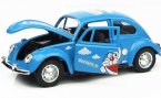 Kids Blue 1:38 Scale Doraemon Diecast VW Beetle Toy