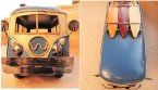 Medium Scale Green / Yellow / Red / Blue Vintage VW Bus Model