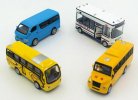 Mini Scale Kids Pull-Back Function Four Bus Toys Set