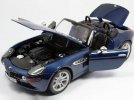 Blue / Silver 1:18 Scale Maisto Diecast BMW Z8 Model