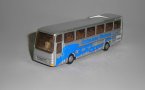 1:87 Mini Scale Silver Kids Tour Bus Toy Model