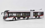 Silver 1:42 Scale Diecast YuTong ZK5180A Trolley Bus Model