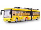 Blue / Red / Yellow Kids Diecast Trolley Articulated Bus Toy